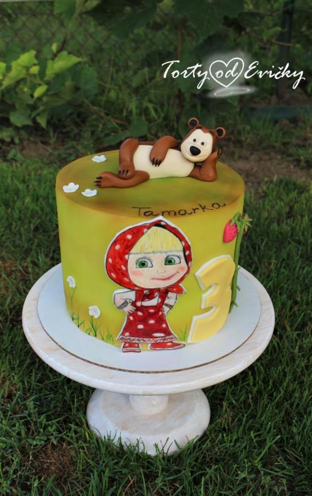 Máša a medveď, torta, Rozprávkové torty, Torty od Evičky, 1