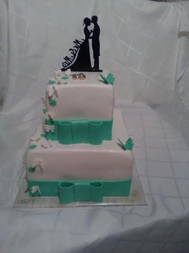 Svadobné štvorce so zápichom, torta, Svadobné torty, helenka57, 1