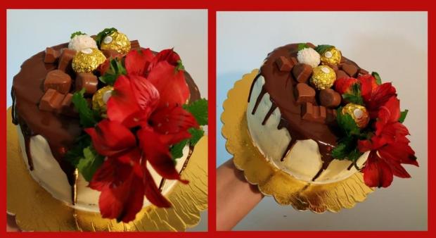 S bonbónmi a kvetmi , torta, Narodeninové torty, Zdenka Kapustkova, 1