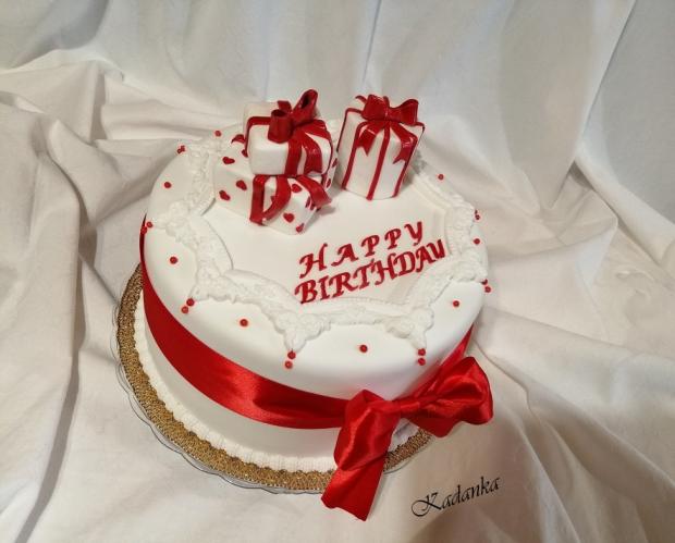  Dezertík v bielo červenom..., torta, Narodeninové torty, Kadanka, 4