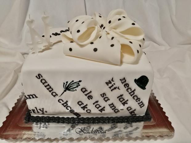 Dezertík s citátmi..., torta, Narodeninové torty, Kadanka, 4