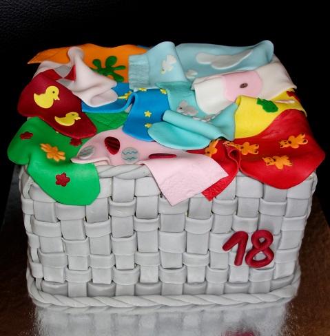 košík plný farebných ponožiek, torta, Netradičné torty, KSlavka, 1