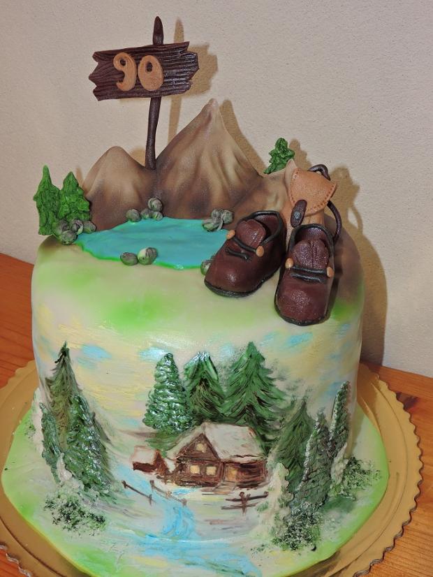 malovaná, torta, Narodeninové torty, Obertová Mária, 1