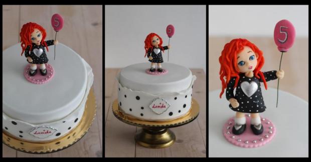 Lariska- malé kučeravé dievčatko s ryšavými vláskami , torta, Torty pre dievčatá, Cakes by Miša, 1
