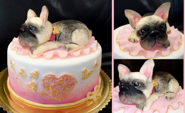 Francúzsky buldoček, torta, Narodeninové torty, KSlavka, 1