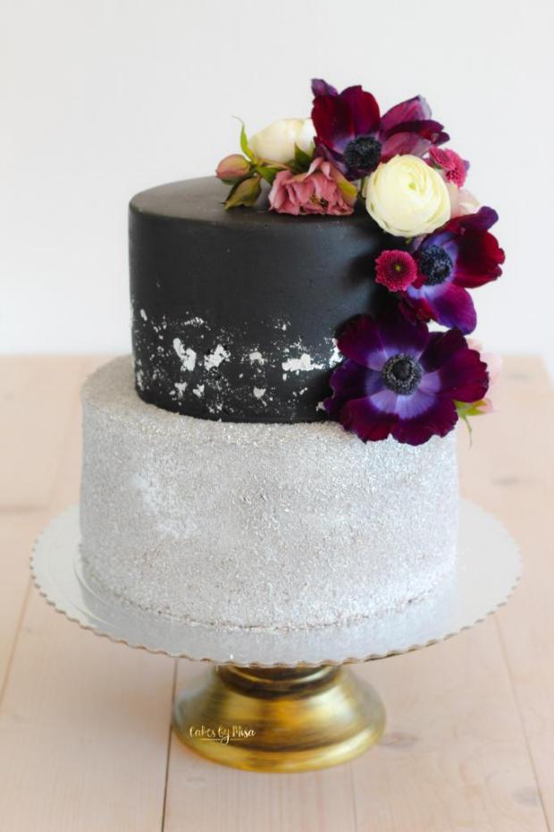 Narodeninová v strieborno/fialovej, torta, Narodeninové torty, Cakes by Miša, 2