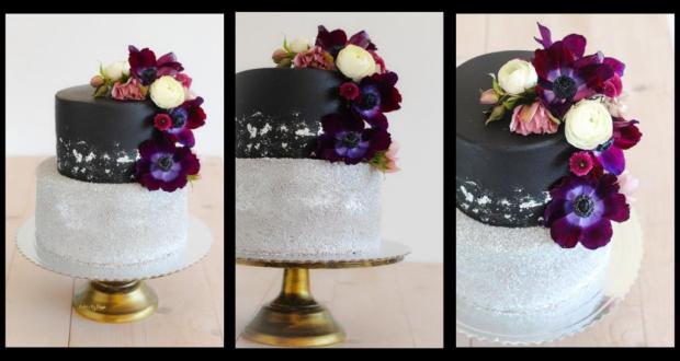 Narodeninová v strieborno/fialovej, torta, Narodeninové torty, Cakes by Miša, 1