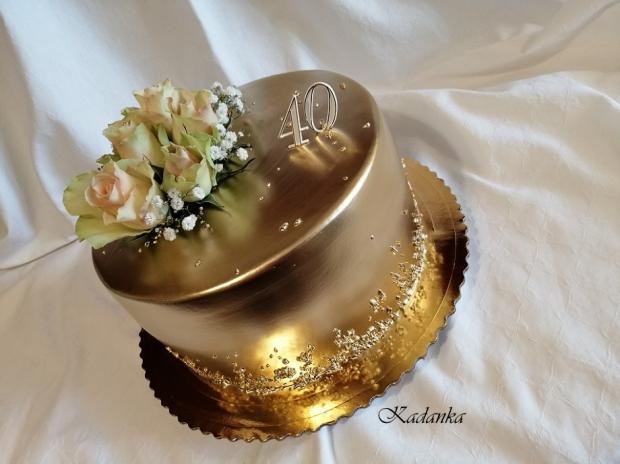 Zlatá s ružami..., torta, Narodeninové torty Zlatá s ružami..., torta, Narodeninové torty, Kadanka, 1