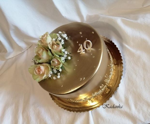Zlatá s ružami..., torta, Narodeninové torty Zlatá s ružami..., torta, Narodeninové torty, Kadanka, 4