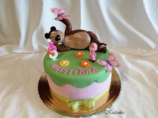Máša a medveď..., torta, Rozprávkové torty, Kadanka, 2