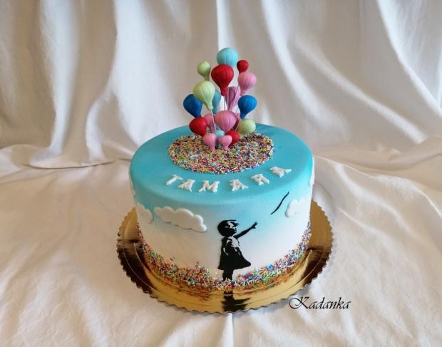 Dievčatko s balónmi..., torta, Torty pre dievčatá, Kadanka, 2
