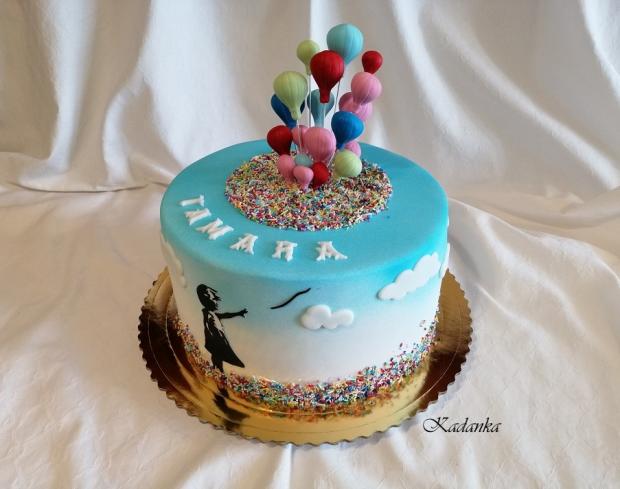 Dievčatko s balónmi..., torta, Torty pre dievčatá, Kadanka, 3