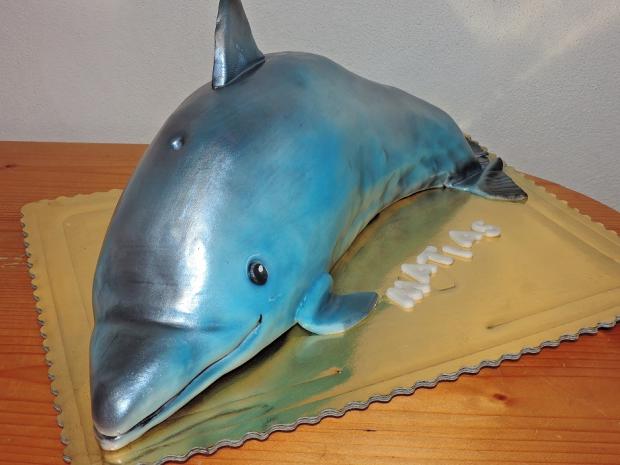 delfín, torta, Torty so zvieratkami, Obertová Mária, 1