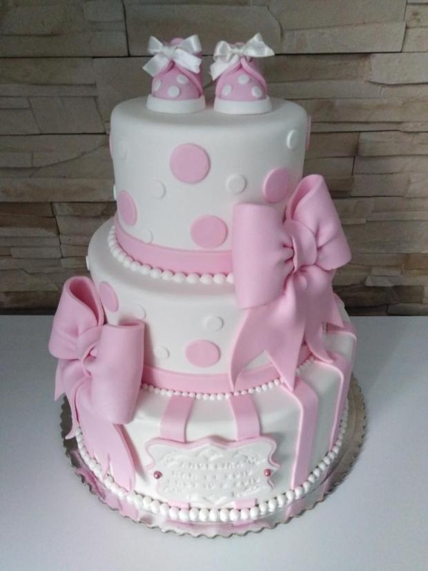 Krstinová s mašľami, torta, Torty na krstiny, Gabri, 1