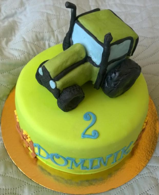 S traktorom..., torta, Torty autíčka, vláčiky, Mariolka, 2