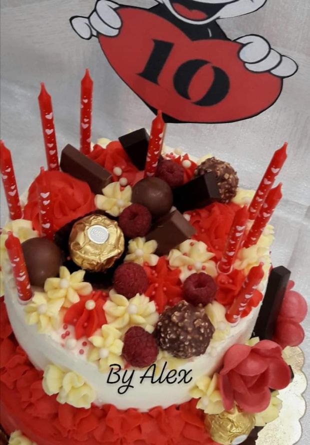 Krémová tortička s malinami, torta, Narodeninové torty, Alexandra Masarova, 2