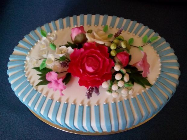 Kvetinovy ovál, torta, Narodeninové torty, Sigetka, 1