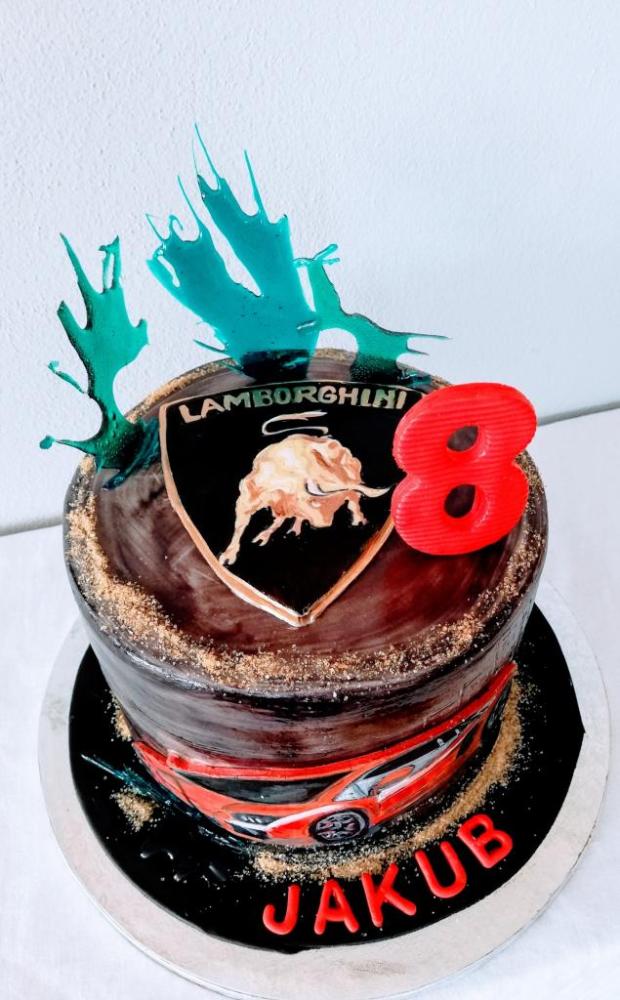 Lamborghini, torta, Torty autíčka, vláčiky, mlssna alena, 2