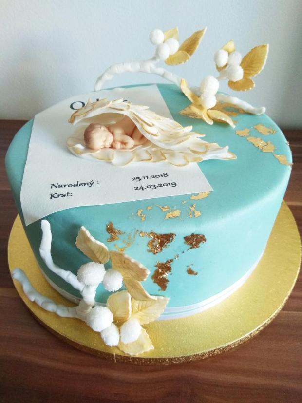 Krstinova pre Oskara, torta, Torty na krstiny, m.o.n.i.č.k.a, 2