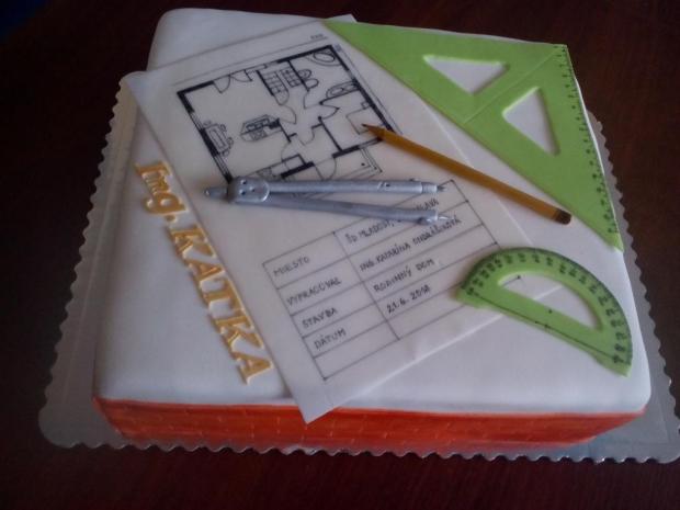 Na promocie pre architektku, torta, Torty - škola, stužková, Sigetka, 1