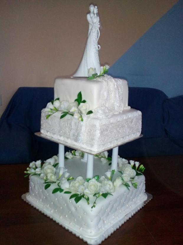 Svadobna so stĺpmi, torta, Svadobné torty, Sigetka, 1