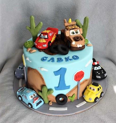 Cars, torta, Torty autíčka, vláčiky, stanula, 1
