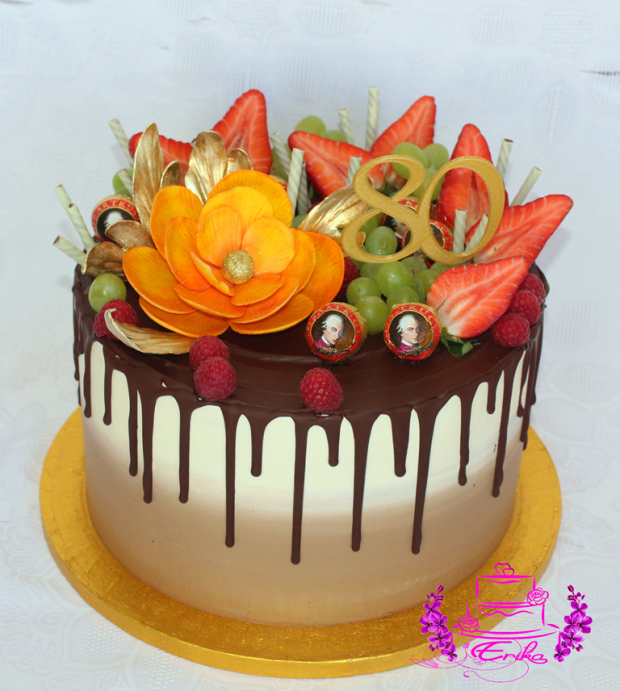 Narodeninová drip cake, torta, Drip torty, amerika, 1