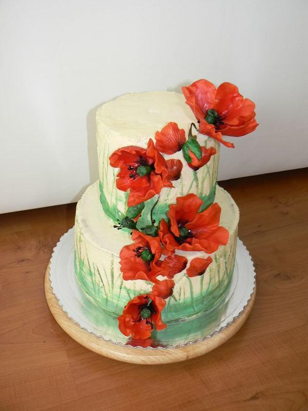 Narodeninová tortička s vlčími makmi, torta, Narodeninové torty, yvetta11111, 1
