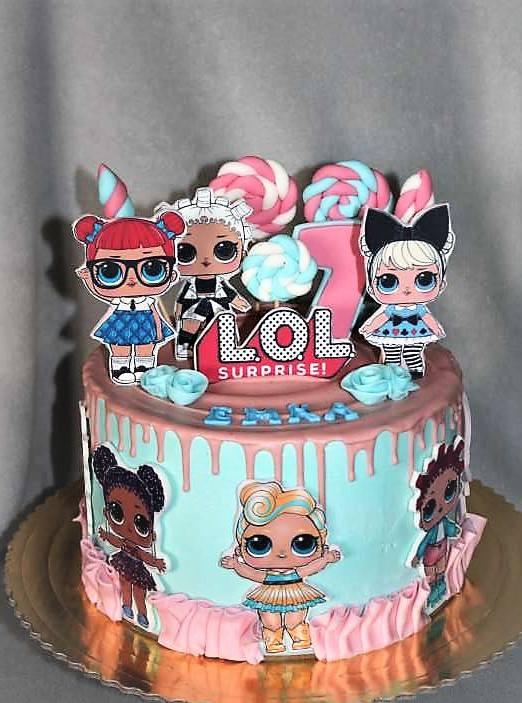 Lol Surprice, torta, Drip torty, stanula, 1