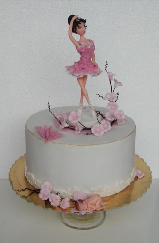Baletka na narodeniny spojené s krstom sestričky, torta, Torty na krstiny Baletka na narodeniny spojené s krstom sestričky, torta, Torty na krstiny, babina 555, 2