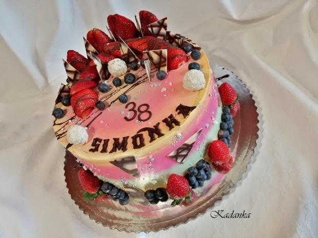 Krémová s ovocím a čokoládkami  ..., torta, Drip torty, Kadanka, 2