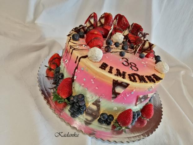Krémová s ovocím a čokoládkami  ..., torta, Drip torty, Kadanka, 3