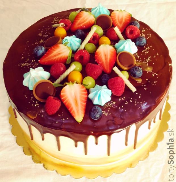K výročiu, torta, Drip torty, tortysophia.sk, 1