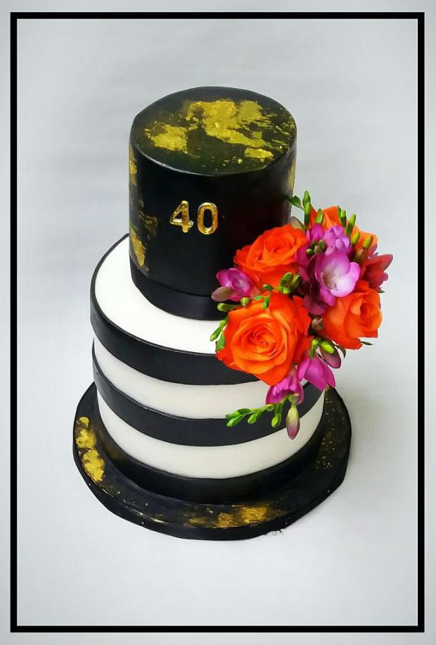na želanie so  živými kvetmi, torta, Narodeninové torty, Danielita13, 1