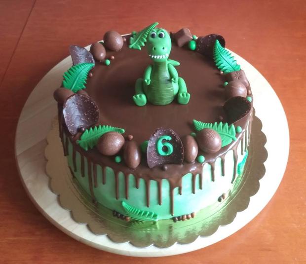 Drip torta s dinosaurom, torta, Drip torty, dasakrup, 1