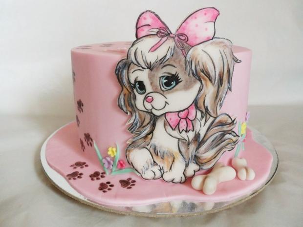 Detská s psíkom, torta, Torty pre dievčatá, veroc, 1
