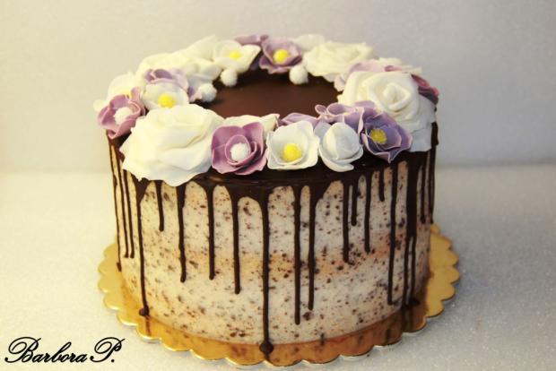 Drip cake s květy, torta, Drip torty, BarboraP., 3