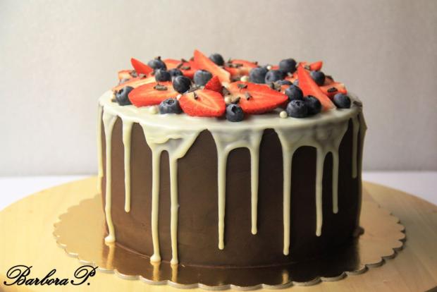 Drip cake s ovocem, torta, Drip torty, BarboraP., 2