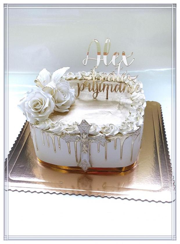 na želanie  bielo zlata...., torta, Torty na cirkevné sviatky, Danielita13, 1