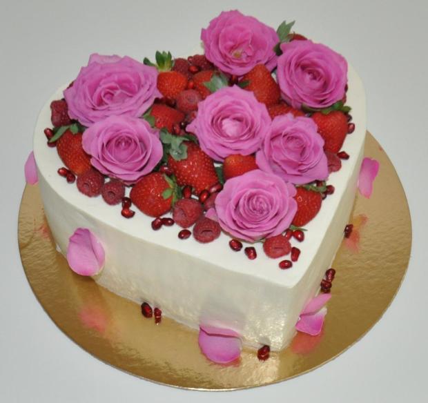 Svadobné srdiečko , torta, Svadobné torty, MYŠKA B., 1