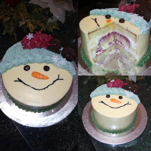 Snehuliačik, torta, Vianočné torty, Albi27, 1