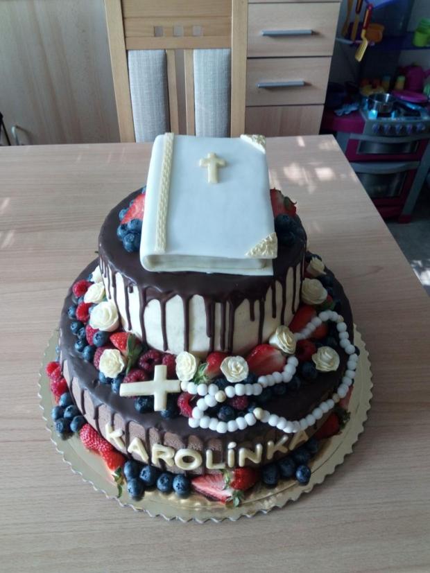 Na 1.sv. prijímanie, torta, Torty na cirkevné sviatky, KatkaPes, 1