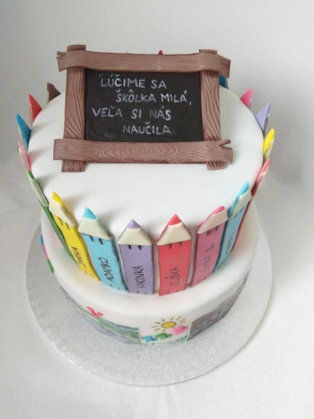 Na rozlúčku so škôlkou, torta, Torty - škola, stužková, m.o.n.i.č.k.a, 3