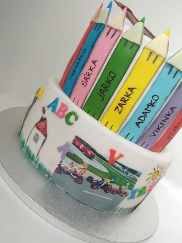 Na rozlúčku so škôlkou, torta, Torty - škola, stužková, m.o.n.i.č.k.a, 4