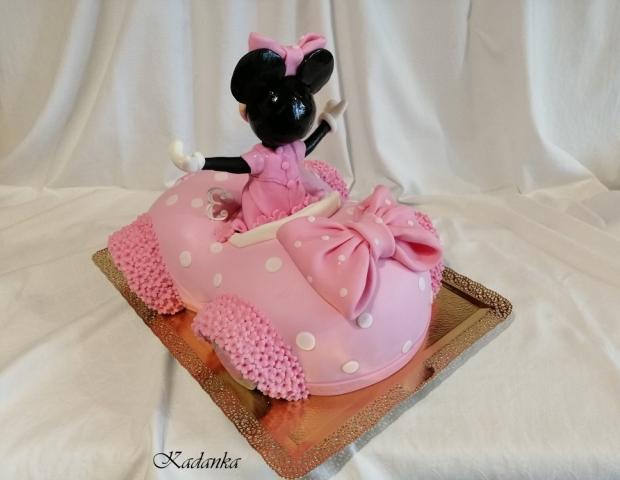 3D Minnie Mouse Car Cake, torta, Torty pre dievčatá, Kadanka, 4