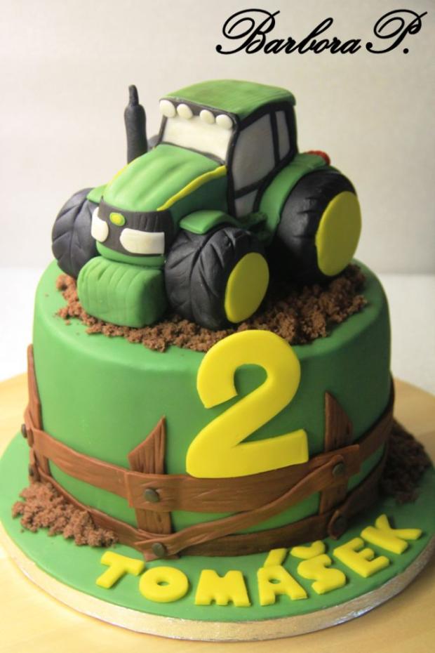 Traktor John Deere, torta, Torty autíčka, vláčiky, BarboraP., 1