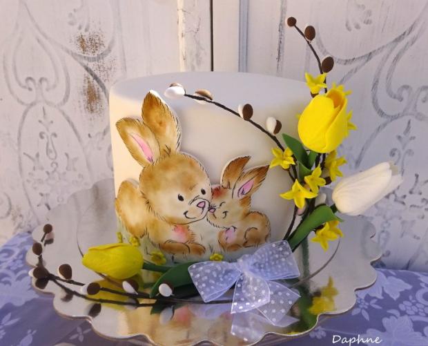 Veľkonočná - zajačikovia, torta, Torty na cirkevné sviatky, Daphne.cake, 1