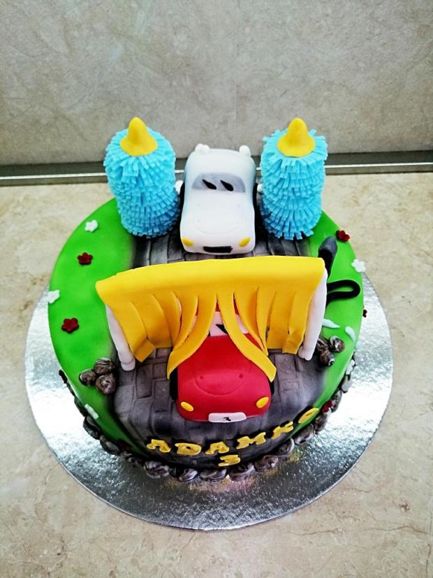 Umyvacka aut, torta, Torty autíčka, vláčiky, majana75, 1