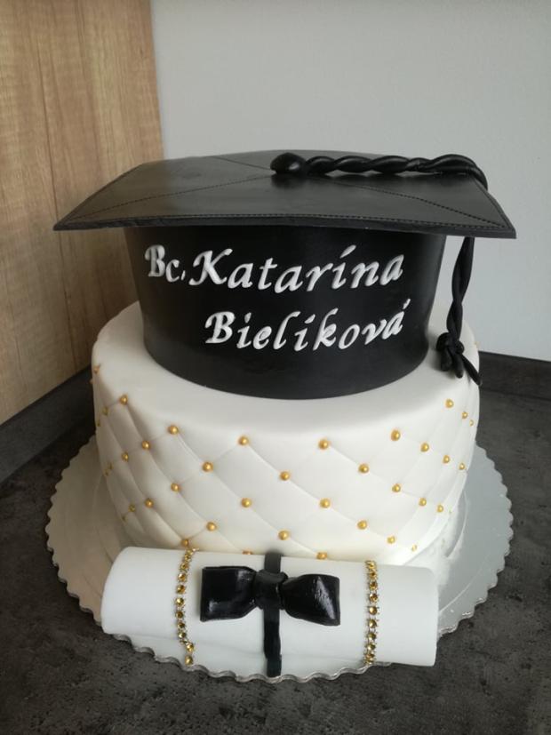 Promócie Katarína, torta, Torty - škola, stužková, lienkaS, 1