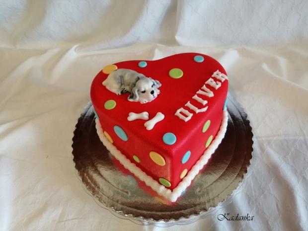 Meninové srdiečko pre pol ročného chlapčeka..., torta, Torty so zvieratkami, Kadanka, 1